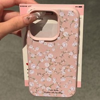Coque de téléphone portable en TPU avec motif en cuir imprimé de fleurs roses personnalisées pour iPhone X 11 12 13 14 15 16 17 18 Pro Max
