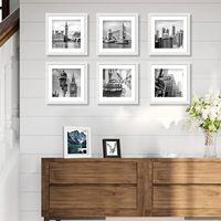 HOMCO MDF Modern Tahan Lama Bingkai Foto Mini Persegi untuk Anak Set 8X8 10X10 Dekorasi Rumah Meja