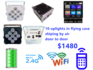 9x18W Batería de control remoto inalámbrico con batería WiFi Par Flat Light - Product Image 3
