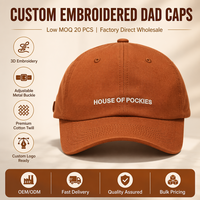 Topi Baseball 6 Panel Putih Vintage Bordir Custom Logo Realtor, Model Dad Hat Terstruktur, Snapback Adjustable, Unisex, Grosir
