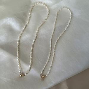 French Minimalist Women's <b>Necklace</b> Natural Irregular Baroque Pearl Heart-Shape Magnetic Buckle Collarbone Chain <b>Small</b> <b>Necklace</b> - Product Image 1