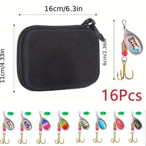 <span class=keywords><strong>Pas</strong></span> <span class=keywords><strong>cher</strong></span> 16 pièces leurres de pêche Spinners appâts cuillère ensemble avec sac de matériel <span class=keywords><strong>truite</strong></span> bar saumon brochet doré matériel de pêche leurres de pêche - Product Image 2