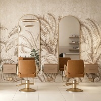 Aménagement intérieur de salon de beauté, décoration complète personnalisée de la pièce, station de manucure, aménagement de vitrine, rénovation de salon de coiffure