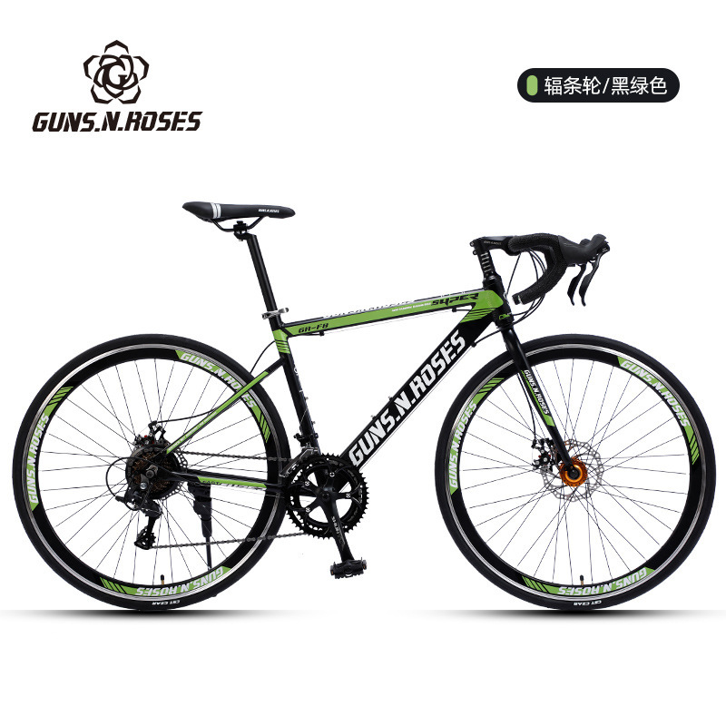 Spoke wheel black green aluminum alloy frame