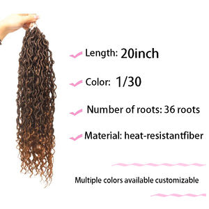 Extensiones de Cabello Sintético de 22 Pulgadas, Naturales, para Ombre, Trenzas de Ganchillo Passion Twist, River Goddess Locs, Cabello Rizado Sintético, 150g - Product Image 2