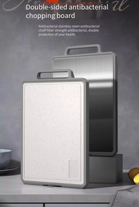 <strong>New</strong> Ideas <strong>2026</strong> Large Double Sided 304 Stainless Steel Eco-Friendly Non-Toxic 2.0cm Thick Cutting Board Wheat Chopping <strong>Blocks</strong> - Product Image 2