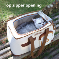 Sac à dos de transport pliable pour chien et chat, grande capacité, respirant, léger, élégant, moderne, en PU avec fermeture éclair, idéal pour les voyages (vente en gros)