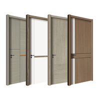 Porte intérieure en bois personnalisable, porte composite en bois massif mélaminé, design de porte intérieure en MDF pour la conception de maisons