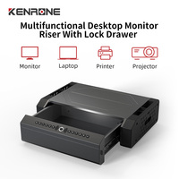 Soporte de Metal Resistente para Monitor, Caja de Almacenamiento Segura con Cajón Extraíble, Montable Bajo el Escritorio, Compatible con OEM/ODM para Compradores Comerciales