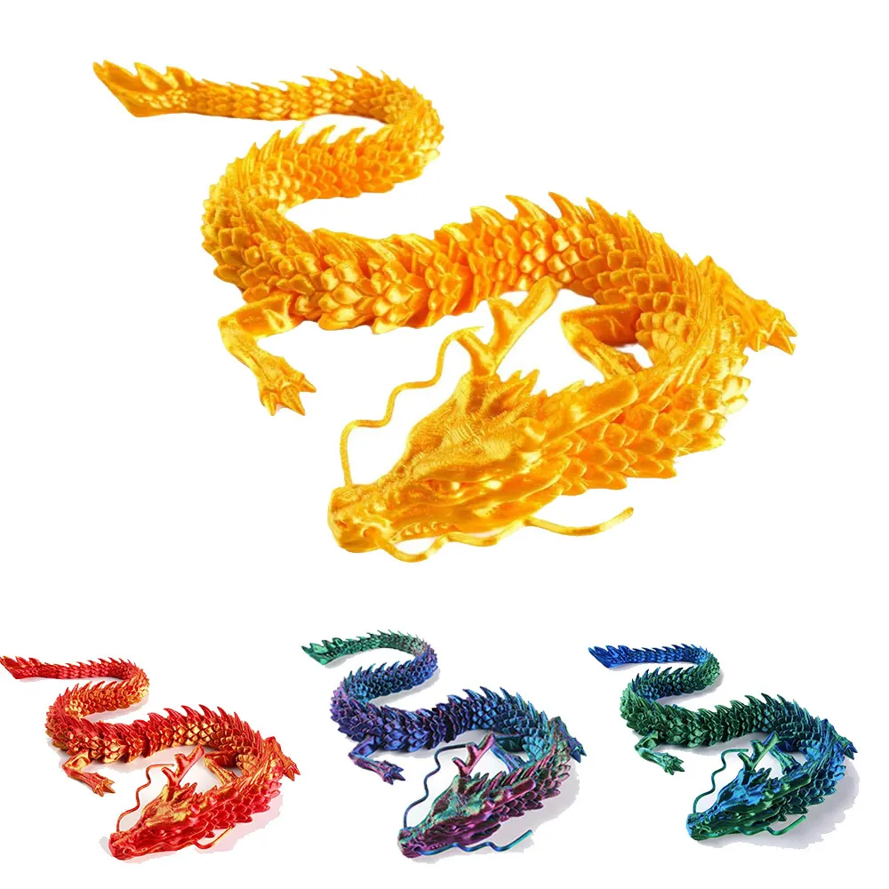 Impression 3D personnalisée Dragon jouet dragon 3d imprimé articulé flexible modèle 3d jouet à remuer pour enfant