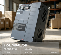 Variateur de fréquence 0,75 kW FR-E740-0.75K triphasé 380 V CA, contrôle vectoriel sans capteur, IP20 pour moteur CE