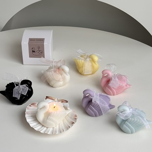 Handmade Đầy Màu Sắc Sáp Đậu Nành Thiên Nga Hình Dạng Động Vật Hương Thơm Nến - Product Image 3