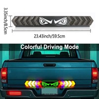 Nouveau feu LED RGB anti-brouillard « Oeil du Diable » à bande longue, clignotant à sept couleurs, pour feux de recul, de conduite et de freinage