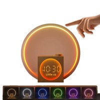 Réveil intelligent New Sunrise, compagnon de sommeil, lampe de bureau colorée, musique au son de bruit blanc, design moderne minimaliste, commande tactile