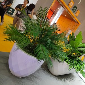 Maceta Moderna <span class=keywords><strong>de</strong></span> Diseño Innovador, Resistente, Grande, Recubierta <span class=keywords><strong>de</strong></span> PE, <span class=keywords><strong>de</strong></span> Fibra <span class=keywords><strong>de</strong></span> Vidrio, con Capacidad <span class=keywords><strong>de</strong></span> 1L, para Decoración <span class=keywords><strong>de</strong></span> Hoteles - Product Image 2