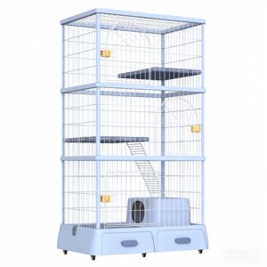 Gabbia per Gatti da Interno Extra Large, Villa a Due Piani con Ampio Spazio, Cuccia per Gatti per Tutte le Stagioni - Product Image 3