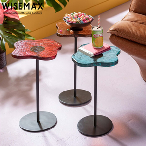 Wisemax Đồ Nội Thất Trang Trí Nội Thất Ghế Sofa Góc Bảng Acrylic Cầu Vồng Bàn Cà Phê Hiện Đại Đầy Màu Sắc Thủy Tinh Trong Suốt Hàng Đầu Bàn Trà - Product Image 1