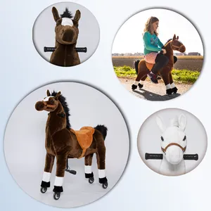 Animal scooter for malls large size pony for grow-up adult and kids,the frame make to handle up to 150KGS