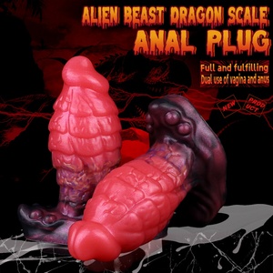 5.31inch Fantasy Monster Wearable Anal Plug for Women Men Soft Silicone Thick Knot Anal Dilator Anal Prostate <b>Dildo</b> for Beginner - Product Image 1