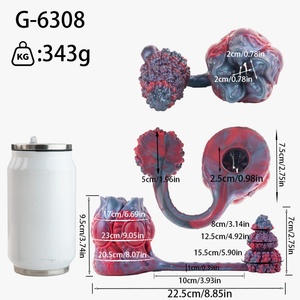 Funda de Silicona para Pene GEEBA con Tapón Anal, Masturbador Masculino, Vagina de Bolsillo para Masaje Anal y de Pene, Juguetes Sexuales para Hombres - Product Image 2