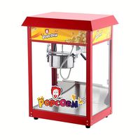 Vitrine chauffe-popcorn avec distributeur de saveurs et d'emballages