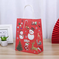 Sac de courses en papier kraft recyclable avec fond anti-fuite, sac d'emballage pour café et thé à emporter avec poignées, logo personnalisé
