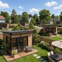 Bureau de jardin modulaire préfabriqué personnalisé avec structure isolée, installation rapide pour constructeurs/revendeurs