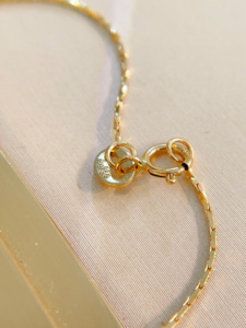 สร้อยคอซินฟลาย ทอง 18K AU750  แบบไม่ก่อให้เกิดอาการแพ้ สำหรับผู้หญิง สั่งซื้อจำนวนมากขั้นต่ำ 2 ชิ้น เหมาะสำหรับใส่ทุกวัน - Product Image 4
