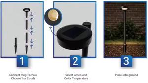 IP65 all'aperto impermeabile RGB giardino 32LED solare Spike luce prato ad alta luminosità giardino pavimento di inserimento - Product Image 6