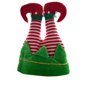 Venta al por mayor sombrero de elfo de Navidad con campanas sombrero de Papá Noel sombrero de vacaciones de Navidad suministros de fiesta novedad decoración de Navidad fea - Product Image 1