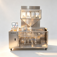 Machine d'emballage de sachets préformés 180-04 avec balance électronique pour le mélange et le conditionnement de plusieurs matériaux (snacks, aliments secs, noix, graines)