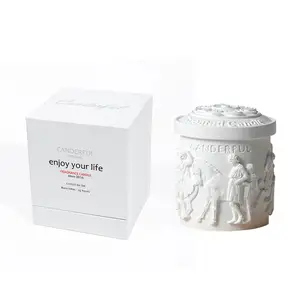 OEM in Bulk Order Soy wax Scented Candles Aroma Plaster Statue Candles Dropshiping Private Label Beeswax candle