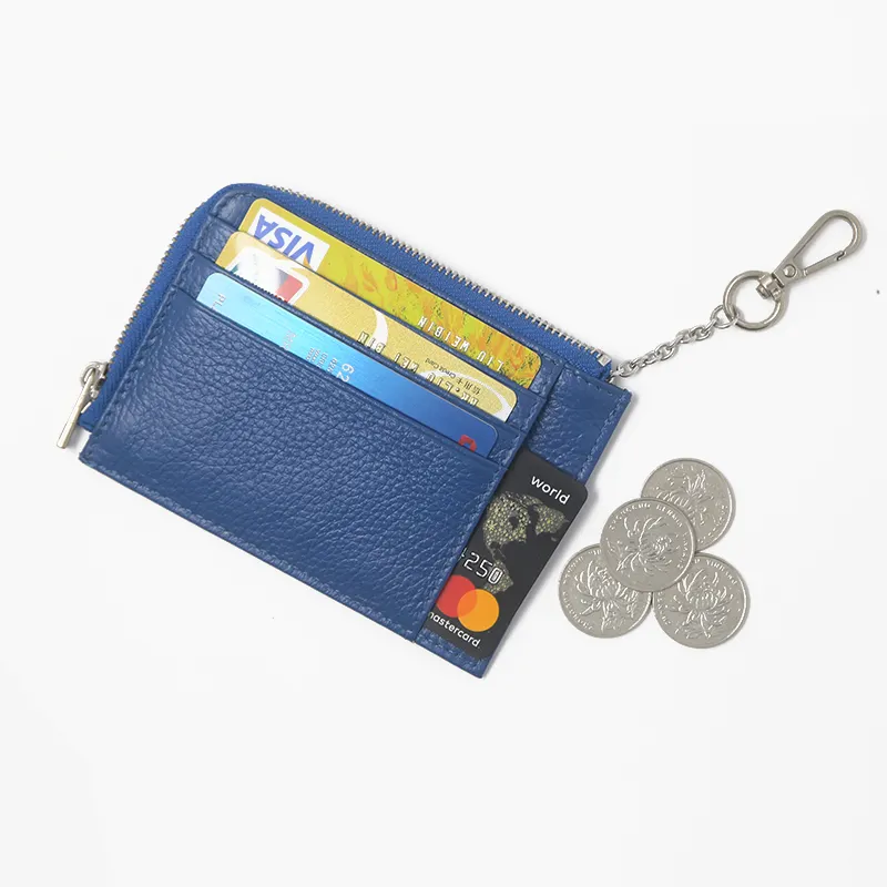 New Rfid Airtag Wallet Coin PU Leather Lanyard ID Name Card Holder Keychain Purses Mini Leather Card Holder for Men Women