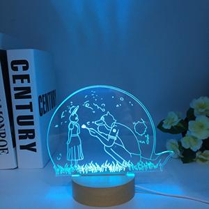 โคมไฟโต๊ะข้างเตียงทำจากไม้ลายการ์ตูน <span class=keywords><strong>beastars</strong></span> อนิเมะ LED <span class=keywords><strong>beastars</strong></span> สำหรับตกแต่งห้องนอน nightlight ของขวัญวันเกิดเด็ก - Product Image 3