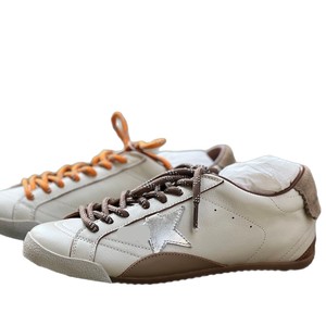 Scarpe Grubby Autentiche del Marchio GG, Sneakers True-<span class=keywords><strong>Star</strong></span> in Vera Pelle con Patch a Stella, Fatte a Mano, Unisex, Casual, con Lacci, Tinta Unita - Product Image 5