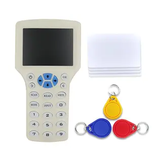 Lector de tarjetas de acceso IC 125Khz y 13,56 Mhz RFID Cifrado de doble frecuencia Copia Llavero Etiqueta Tarjeta inteligente IC ID Duplicador