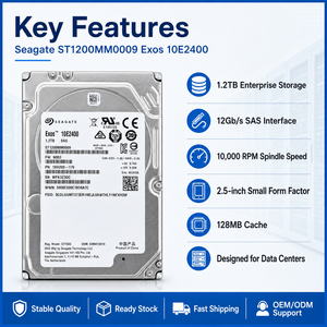 Disque dur SAS Seagate 1,2 To 10K ST1200MM0009, 2 millions d'heures MTBF, charge de travail de 550 To/an, double port, fonctionnement 24/7 pour RAID, VDI, OLTP - Product Image 2