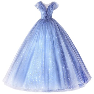 Dreamy Deep Blue Starry Sky Tulle Dress Long Skirt Women Stage <b>Performance</b> <b>Wear</b> Adult - Product Image 5