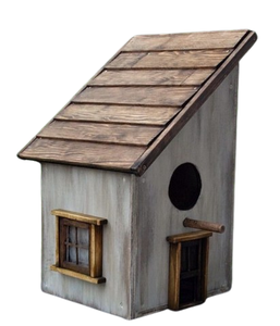 Mayorista Decoración de jardín Jardín Casa de mascotas Forma de cabaña Jaula de pájaros galvanizada por encargo y refugio para pájaros - Product Image 6