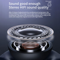 Écouteurs Bluetooth miniatures étanches sans suppression du bruit, oreillettes sans fil LED pour le gaming, casque sans fil