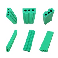 Rails de guidage en UHMWPE vert avec 3 motifs circulaires pour machines lourdes, bande anti-usure profilée