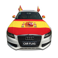 Logo personnalisé drapeau espagne couverture de capot moteur de voiture drapeau de capot de voiture