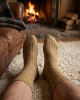 Chaussettes en laine mérinos épaisse pour jeunes avec logo personnalisé, design de revers et de semelle, confortables et thermiques pour la randonnée et le camping