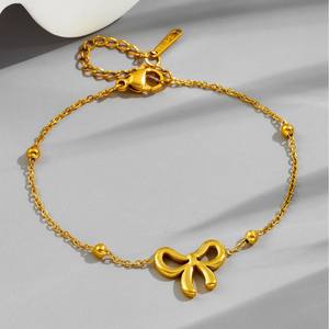 Juego de Joyas con Lazo TZ032 - <span class=keywords><strong>Collar</strong></span>, Pulsera y Pendientes de Botón a Juego en Acero Inoxidable Chapado en Oro, Elegante Regalo para Ella - Product Image 2