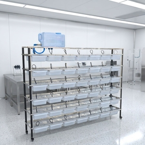 Venta al por mayor de fábrica: Jaula de cría de plástico PP con bandeja de acero inoxidable antirust <span class=keywords><strong>para</strong></span> cría de ratones y hámsteres pequeños - Product Image 1