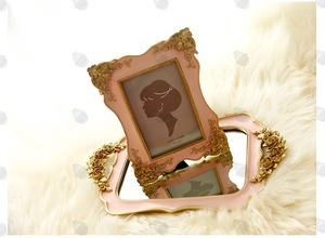 6-Inch Ánh Sáng Sang Trọng Cung Điện Retro Vàng Biên Giới Khắc Nhựa Khung Ảnh Cho Trang Trí Nội Thất - Product Image 3