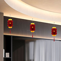 Lanterne en papier chinois en nid d'abeille écologique 2025 décorations de fête du printemps avec aimants décorations de style chinois