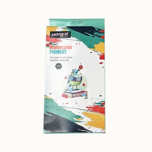 Ensemble de peinture aquarelle <span class=keywords><strong>miniature</strong></span>, boîte en bois de noyer, portable, compact, pour le journaling, le dessin, le coloriage, jouet de dessin populaire pour enfants - Product Image 5