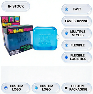 Needoh Cube Maltose Glace Goutte d'Eau Petit Ours Squeeze Authentique Bleu Rose Violet Super Solide Squish Plastique Souple Stress Neige - Product Image 1