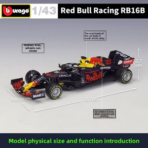 Bburago <span class=keywords><strong>1</strong></span>:<span class=keywords><strong>43</strong></span> Racing RB16B # Modellino Auto F1 di Verstappen in <span class=keywords><strong>Scala</strong></span> <span class=keywords><strong>1</strong></span>:33 con Espositore in Acrilico per Collezionisti, Regalo all'Ingrosso - Product Image 5